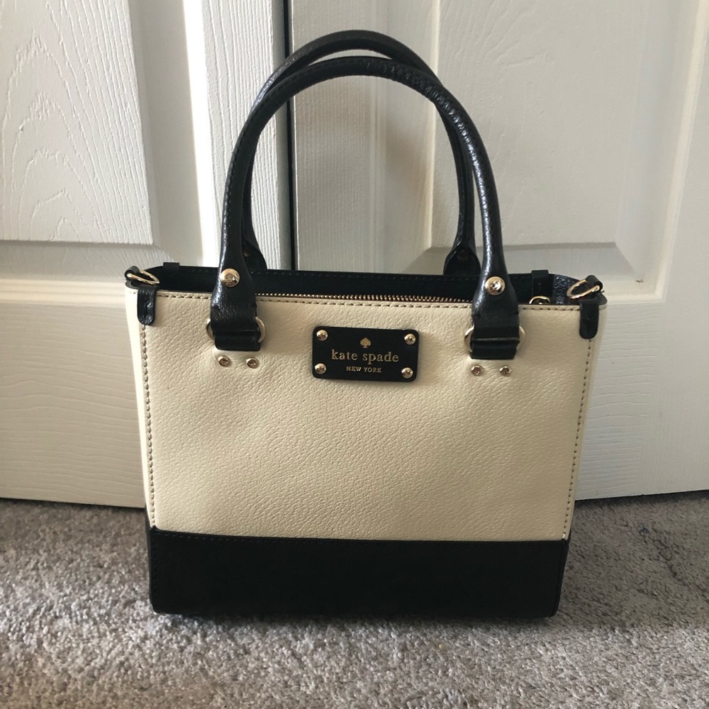 Kate Spade Black and White Colorblock Purse